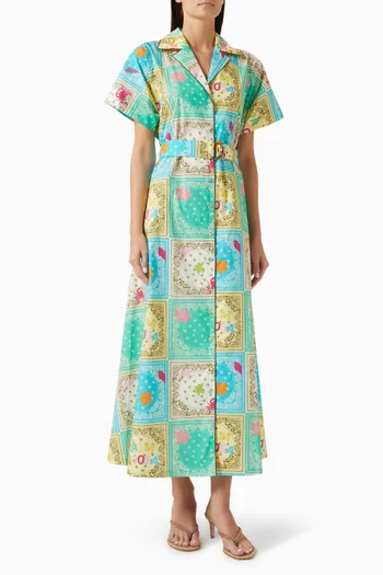 Sylvie Maxi Dress in Cotton-poplin