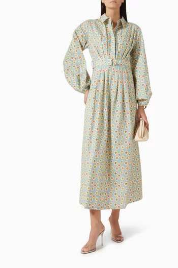 Emily Shirt Dress in Cotton-poplin