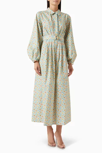 Emily Shirt Dress in Cotton-poplin