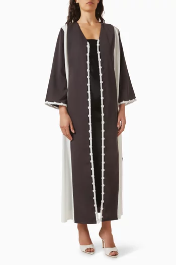 عباية كريب بلونين