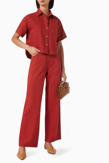 Phoebe Drawstring Wide-leg Jeans