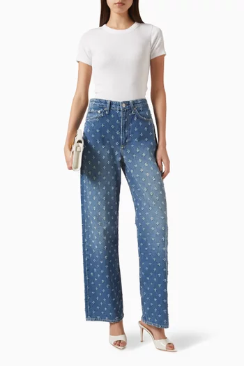 Logan Wide-leg Jeans in Featherweight Denim