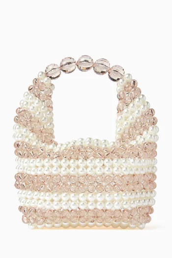 Small Jodie Beaded Top-handle Bag