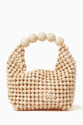 Small Jodie Beaded Top-handle Bag