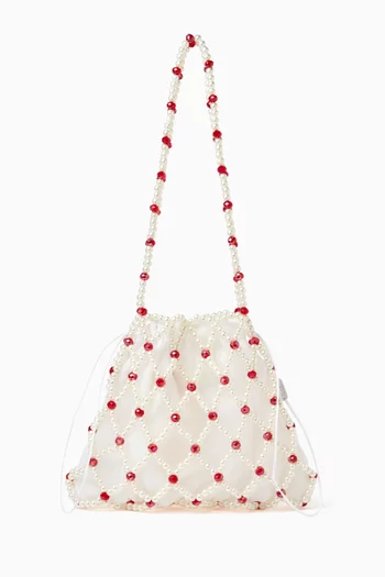 Small Belle Bead-embellished Shoulder Bag