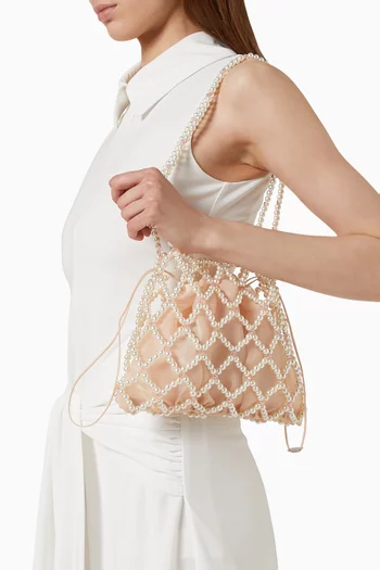 Small Belle Bead-embellished Shoulder Bag
