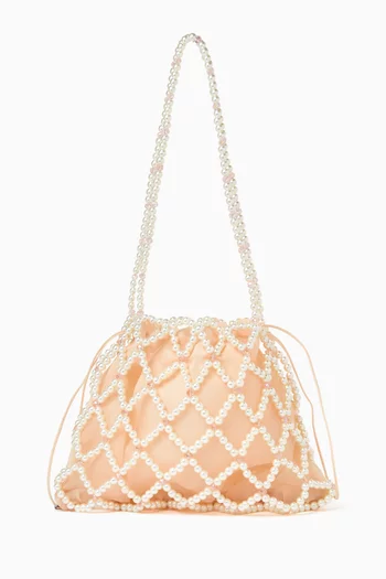 Small Belle Bead-embellished Shoulder Bag
