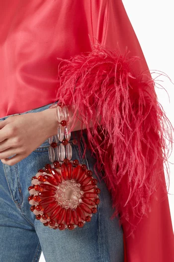 Mini Arya Bead-embellished Top-handle Bag