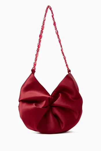 Small Rosh Tote Bag in Satin