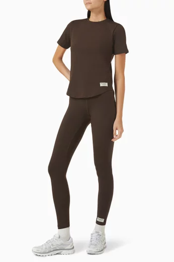 Curved-hem T-shirt