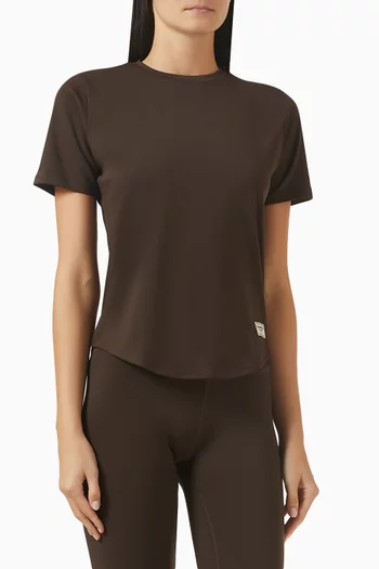 Curved-hem T-shirt