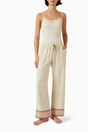 Lace-trim Top in Cotton