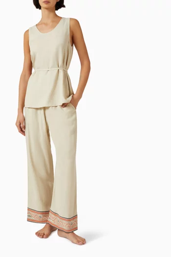 Crop 7/8 Pants in Cupro Blend