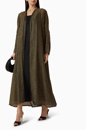 Embellished Panelled Abaya