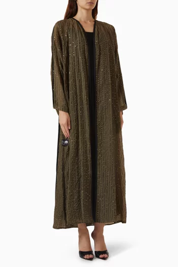 Embellished Panelled Abaya
