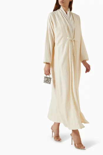 Ruffle Abaya Set in Cotton