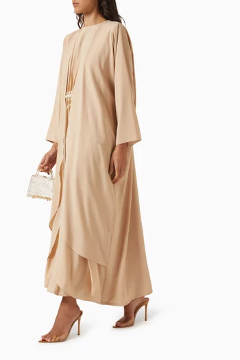 Tulip Hem Abaya in Crepe