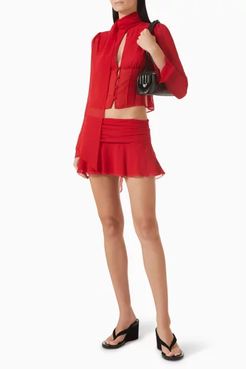 Eda Mini Skirt in Chiffon