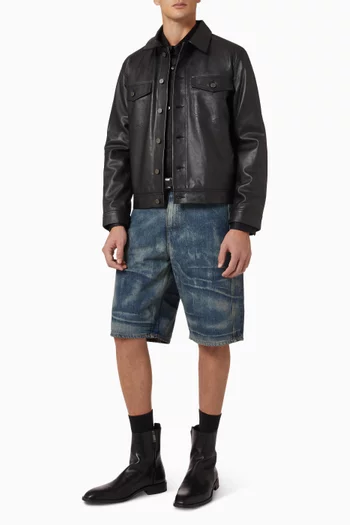 Clayton Shirt Jacket in Leather
