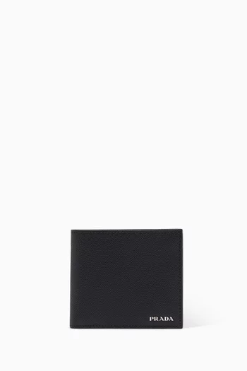 Logo Wallet in Saffiano Leather
