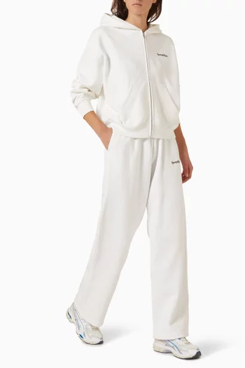 Serif Logo Embroidered Sweatpants in Cotton