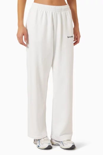 Serif Logo Embroidered Sweatpants in Cotton
