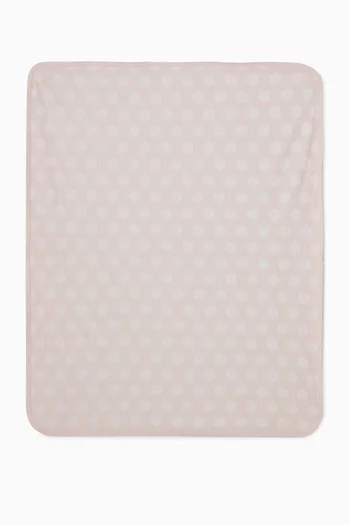 Flower Jacquard Bunny Rug in Cotton-blend