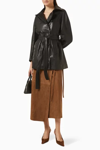 Wrap Skirt in Suede