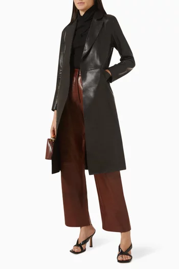 Claude Effortless Coat in Leather