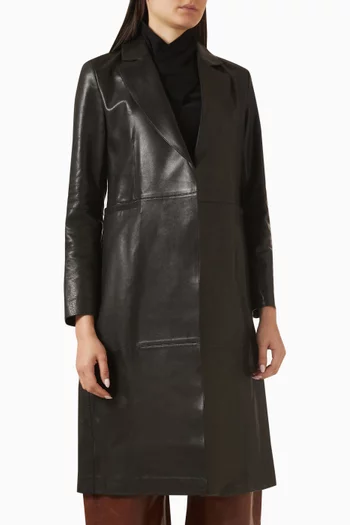 Claude Effortless Coat in Leather
