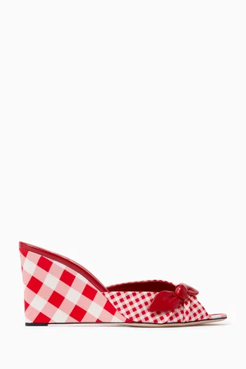 Livi 85 Wedge Mules in Printed Cotton