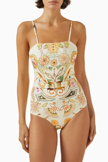 Attina Belted One-piece Swimsuit