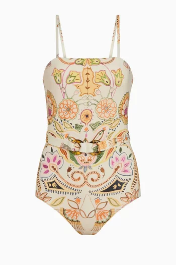 Attina Belted One-piece Swimsuit