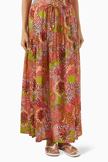 Hilary Printed Maxi Skirt