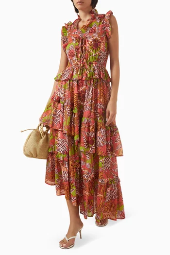 Tracey Midi Dress in Cotton