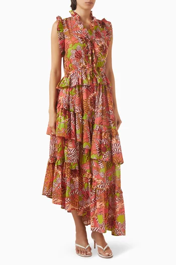 Tracey Midi Dress in Cotton