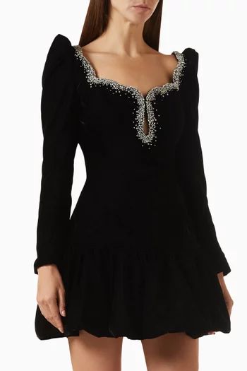 Edie Mini Dress in Velvet
