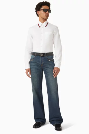Web Oxford Shirt in Cotton