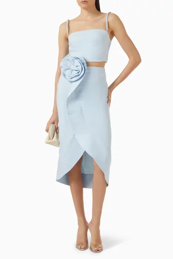 Entenderemos Embellished Top in Linen
