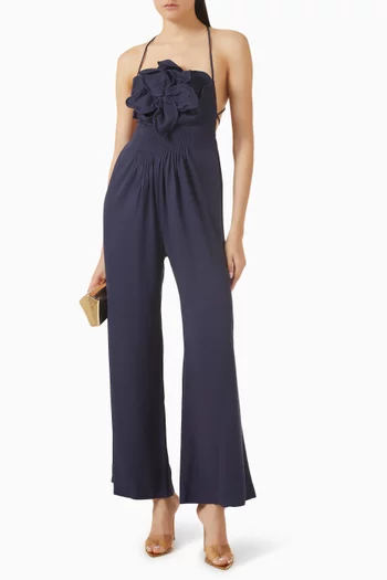 Elementos Embellished Jumpsuit in Rayon