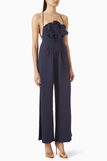 Elementos Embellished Jumpsuit in Rayon