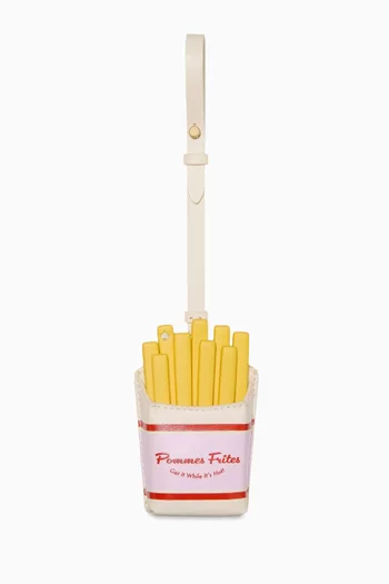 French Fry Bag Charm in Leather