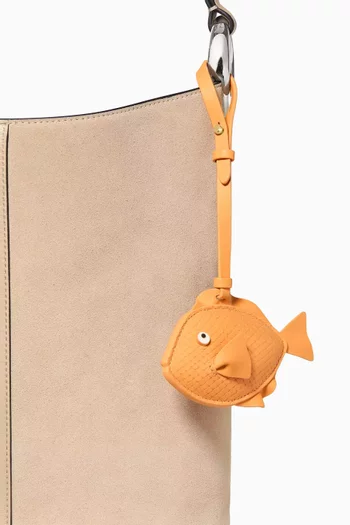 Fish Bag Charm in Leather