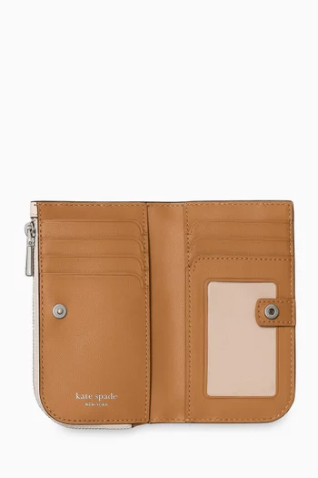 Devin Wavy Bi-fold Wallet in Leather