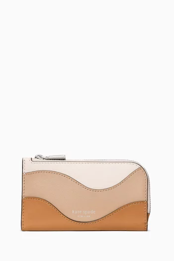 Devin Wavy Bi-fold Wallet in Leather