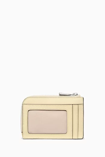 Mini Banana Zip Card Case in Leather