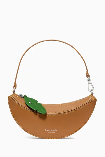 Wink Banana Wristlet Bag in Leather
