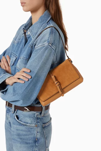 Small Loop Shoulder Bag in Suede