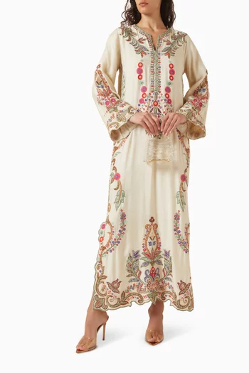 Leia Kaftan in Cotton-silk
