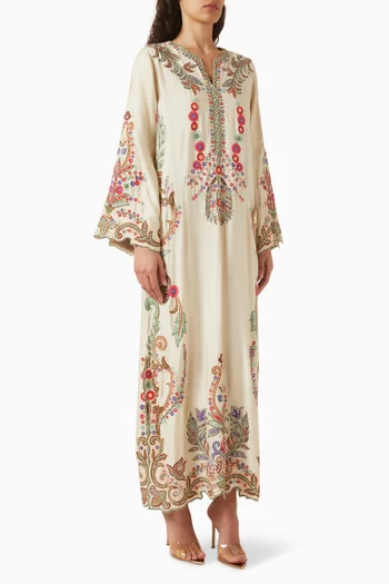 Leia Kaftan in Cotton-silk